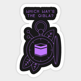 Which Way's The Qibla? - Purple Sticker